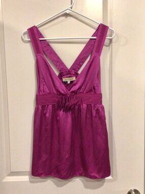 See By Chloe Magenta Y2K Silk Tank Top